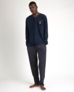 Pigiama uomo Admas in cotone maglia con bottoncini art.63105-0 - immagine 2