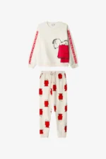 Pigiama snoopy Gisela in pile composto da pantalone e felpa - immagine 6