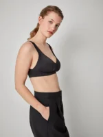 Reggiseno Gisela senza ferretto e senza coppe modello top colore nero