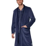 Vestaglia uomo in ciniglia con cintura