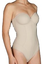 Body  con coppe preformate e ferretto spalle libere in microfibra Selene. - immagine 2