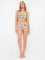 Costume donna a top con imbottitura - spalline regolabili fantasia esotica floreale - GISELA. - immagine 4